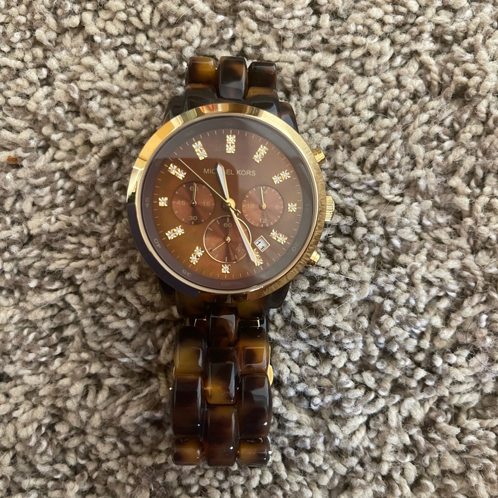 Michael Kors Tortoise Shell Watch.